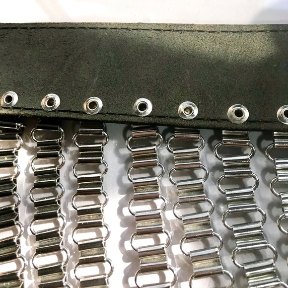 BELT. ARTIST HANDMADE. METAL. LEATHER. NEW. Small. - Picture 5 of 5